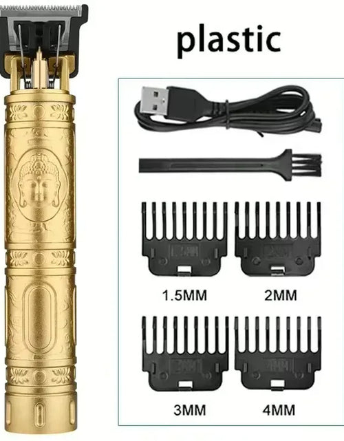 Load image into Gallery viewer, Vintage T9 Electric Hair Cutting Machine Hair Clipper Professional Men Shaver Rechargeable Barber Trimmer for Men Dragon Buddha
