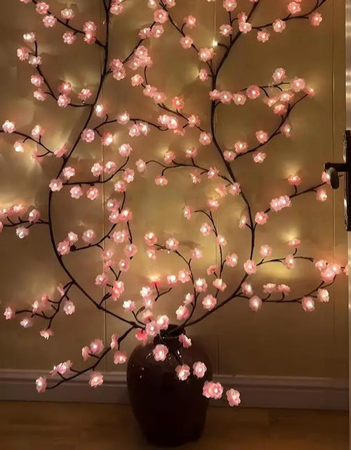 Load image into Gallery viewer, USB Powered Cherry Blossom Branch Lights 8 Modes 96Leds String Lights for Living Room Bedroom Wedding Christmas Holiday Decor
