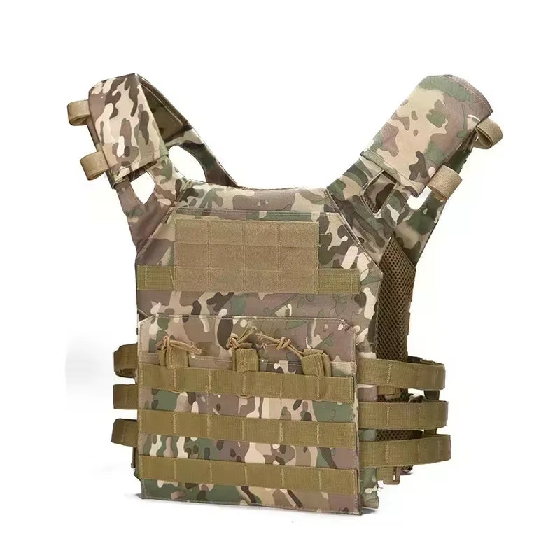 Nylon Tactical Vest Body Armor Hunting Carrier Airsoft Accessories Combat MOLLE Camo Vest