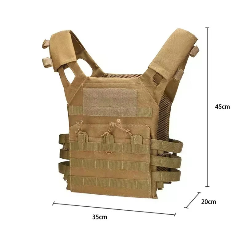 Nylon Tactical Vest Body Armor Hunting Carrier Airsoft Accessories Combat MOLLE Camo Vest