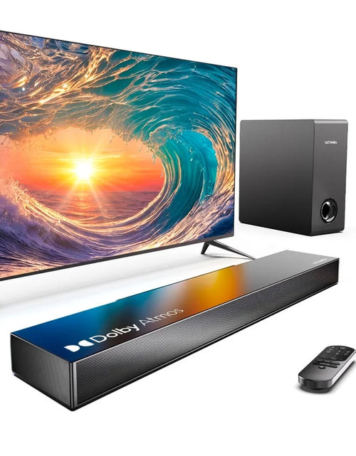 Load image into Gallery viewer, Sound Bar for Smart TV with Dolby Atmos, 190W Peak Power Soundbar with Subwoofer, TV Sound Bar with Bass Boost, Home Theater Audio Sound Bars for TV Speakers
